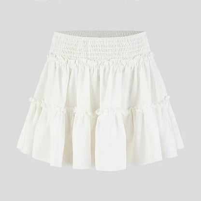 Viora Leopard Ruffle Skirt