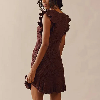 Maribelle Crochet Beach Mini Dress