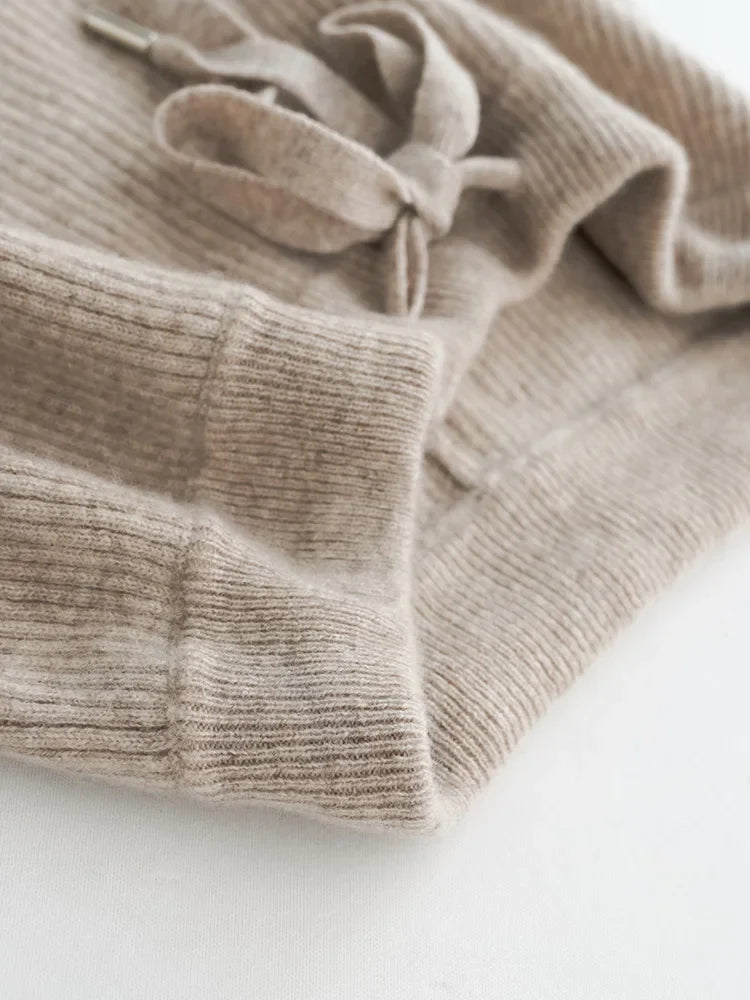 Wool Knitted Wide Leg Pants