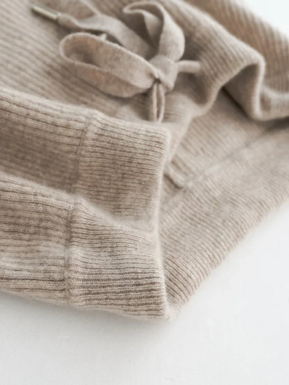 Wool Knitted Wide Leg Pants