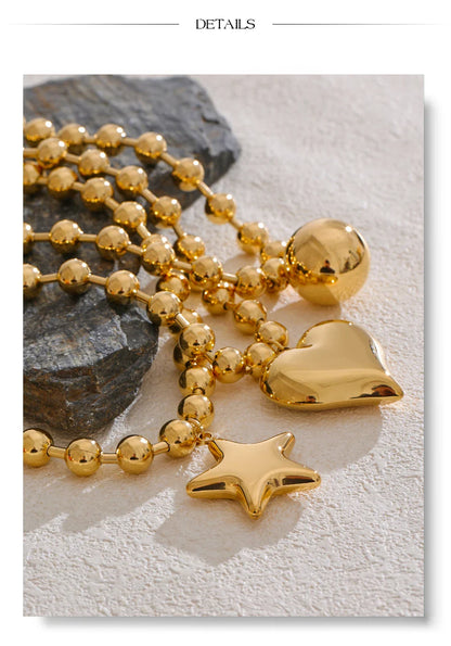 Liré Bold Star Beaded Necklace