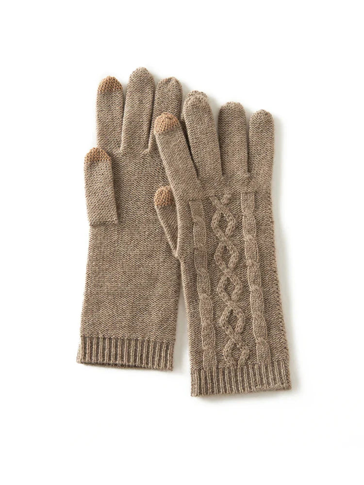 Bow Tied Cashmere Mittens
