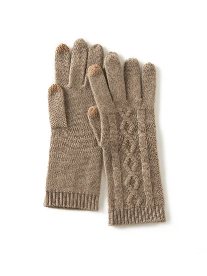 Bow Tied Cashmere Mittens