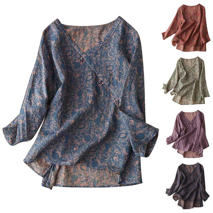 Kaien Crosswrap Linen Blouse