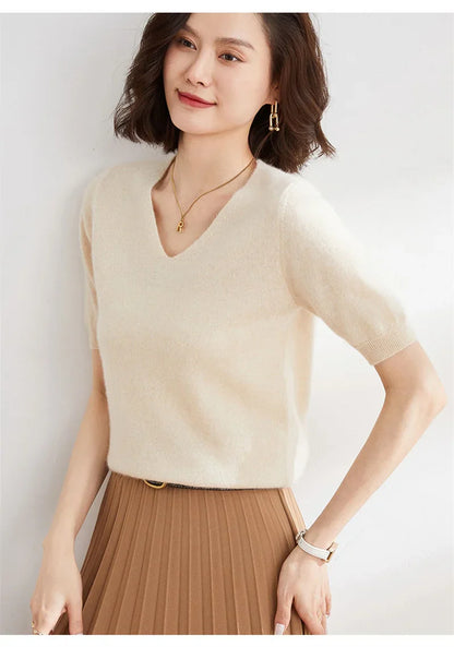 Elysian V-Neck Knit Top