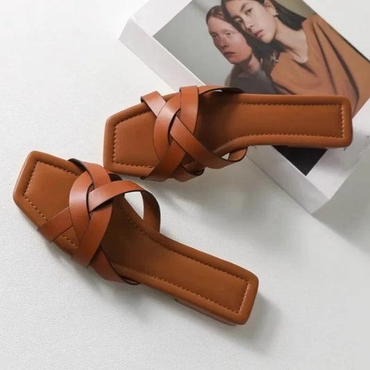 Orielle Woven Slide Sandals