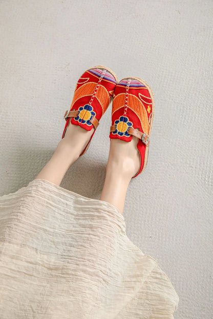 Evelyn Rojas Woven Slip-Ons