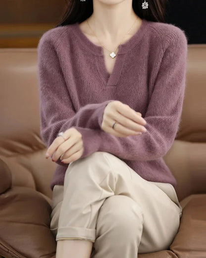 Brushed Mink Wool Pullover