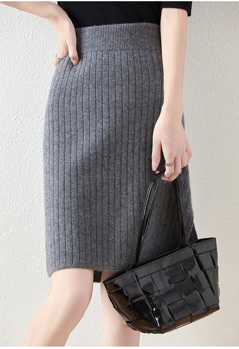 Camilla Merino Wool Midi Skirt