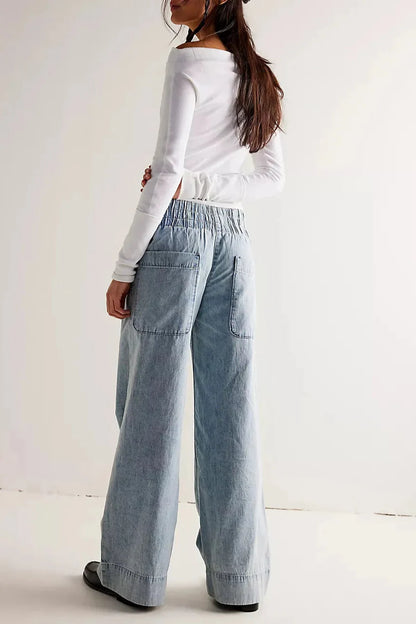 Audrey Wide-Leg Denim Jeans