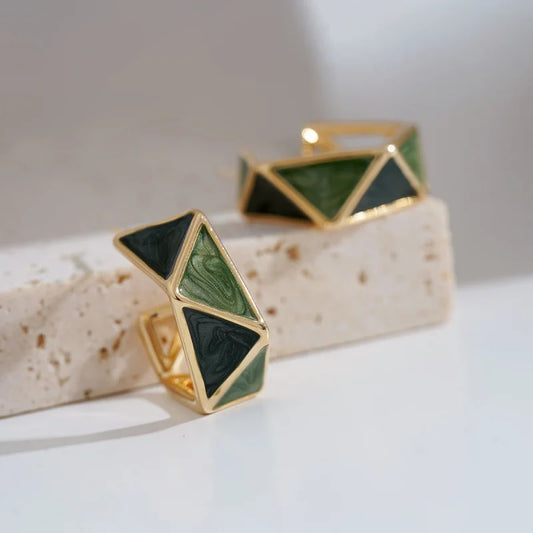 Verde Geometrico Studs