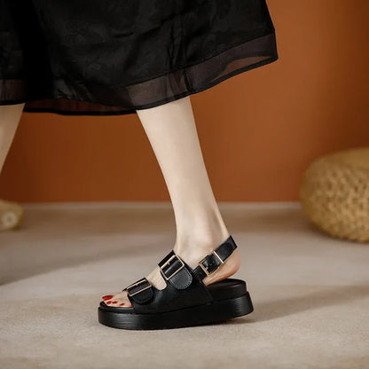 Italian Leather Platform Sandal