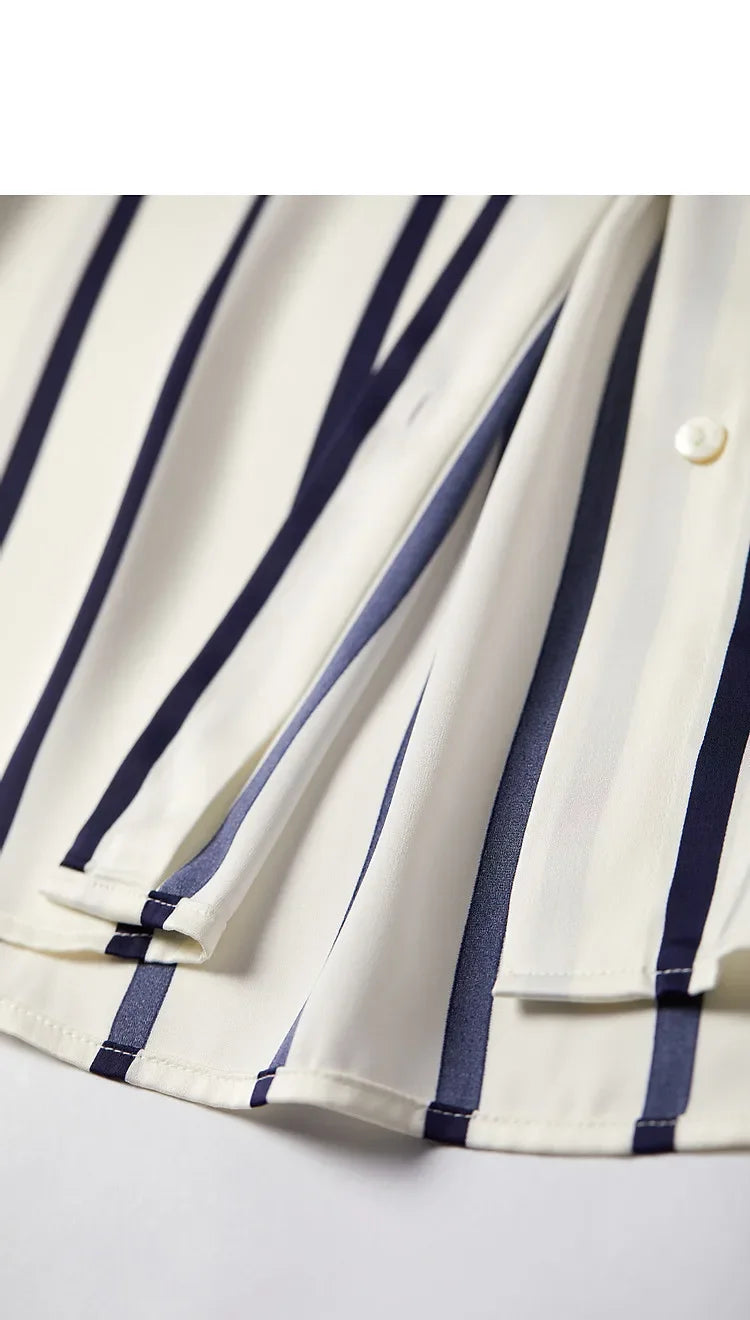 Maren Stripe Satin Blouse