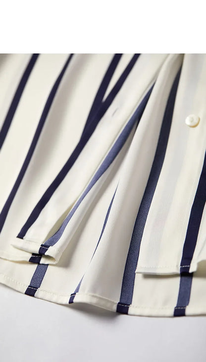 Maren Stripe Satin Blouse