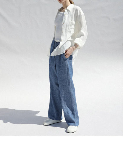Oversized Linen Blouse