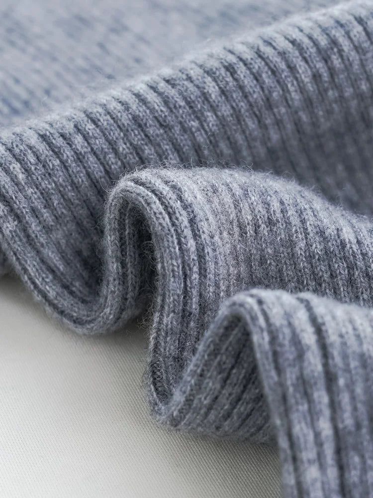 Wool Knitted Wide Leg Pants