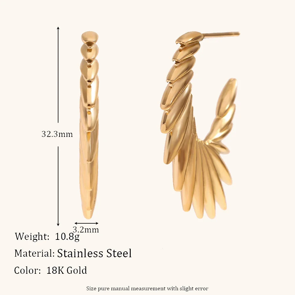 Aurelia Wing Hoop Earrings