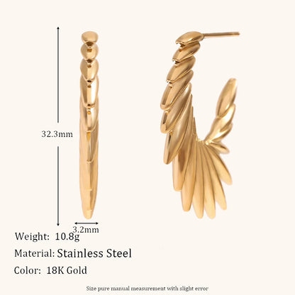 Aurelia Wing Hoop Earrings