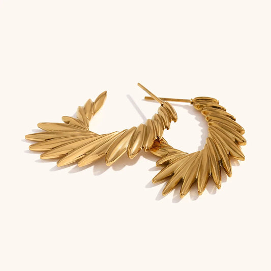 Aurelia Wing Hoop Earrings