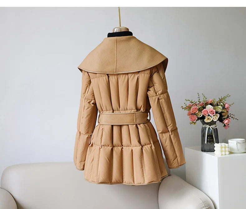 Lady Diana Belted Down-Jacket