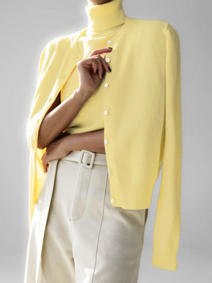 Ashbourne Knit Cardigan & Turtleneck Set
