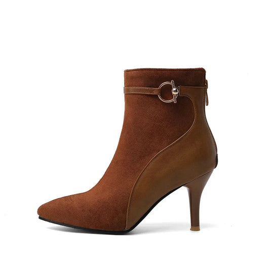 Krista Suede Pointy Toe Heels