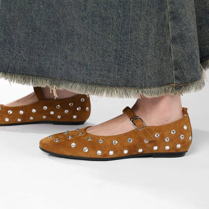 Evelyn Studded Mary Janes