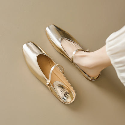 Dahlia Leather Mary Flats