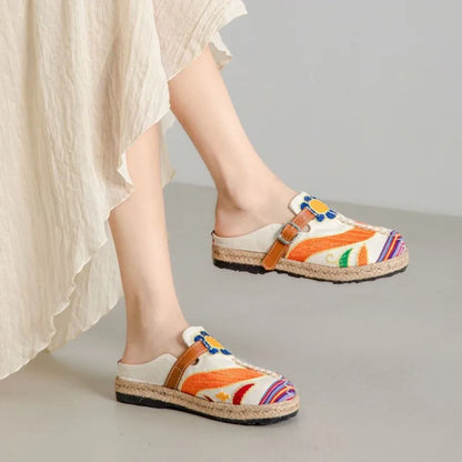 Evelyn Rojas Woven Slip-Ons