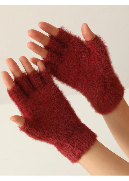 Winter Mink Fingerless gloves
