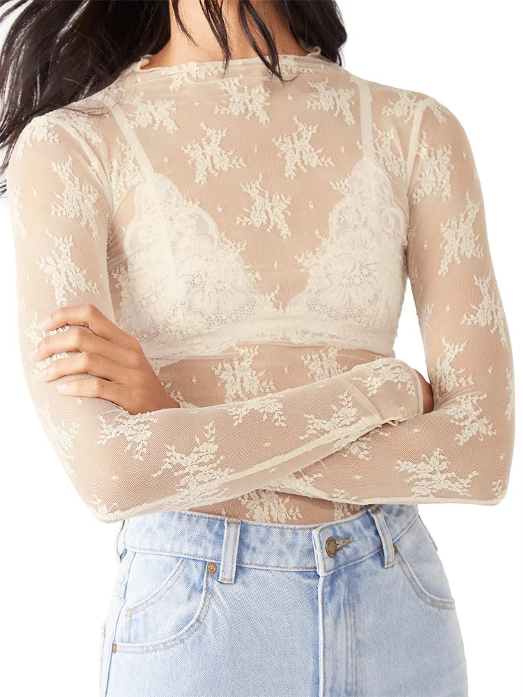 Liana Lace Transparent Top