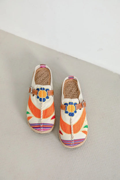 Evelyn Rojas Woven Slip-Ons