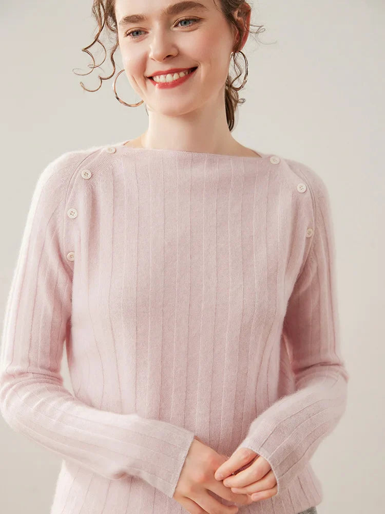Maribel Buttoned Cashmere Sweater