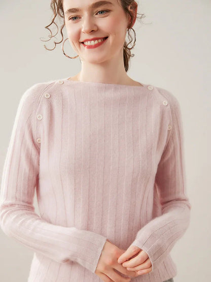 Maribel Buttoned Cashmere Sweater