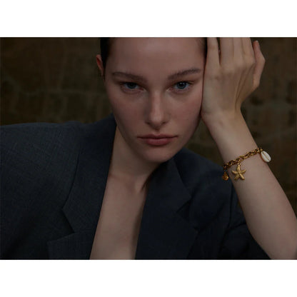 Marée Gold Chain Starfish Bracelet