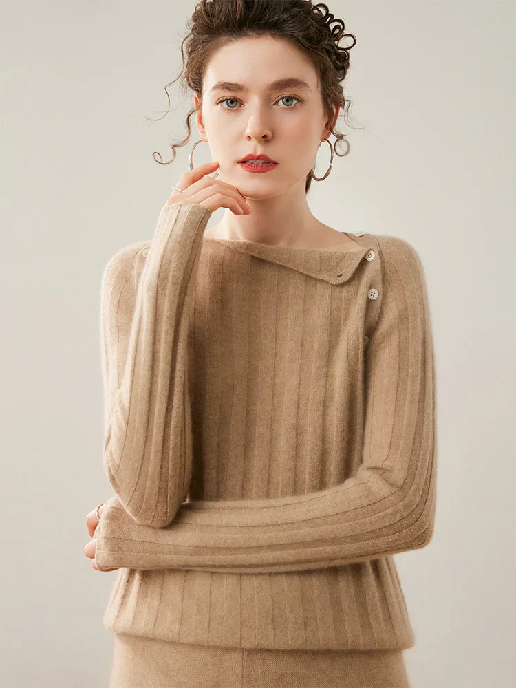 Maribel Buttoned Cashmere Sweater