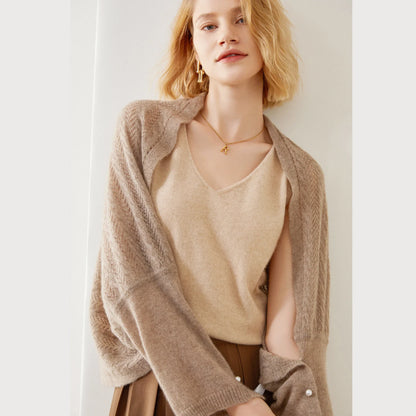 Cashmere Pearl Cardigan Wrap