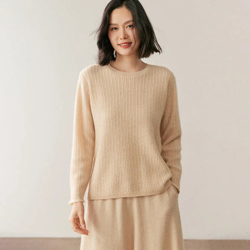 Elmsford Ribbed Cashmere Crewneck