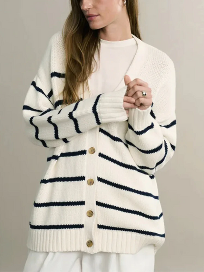 Westhaven Organic Striped Cardigan