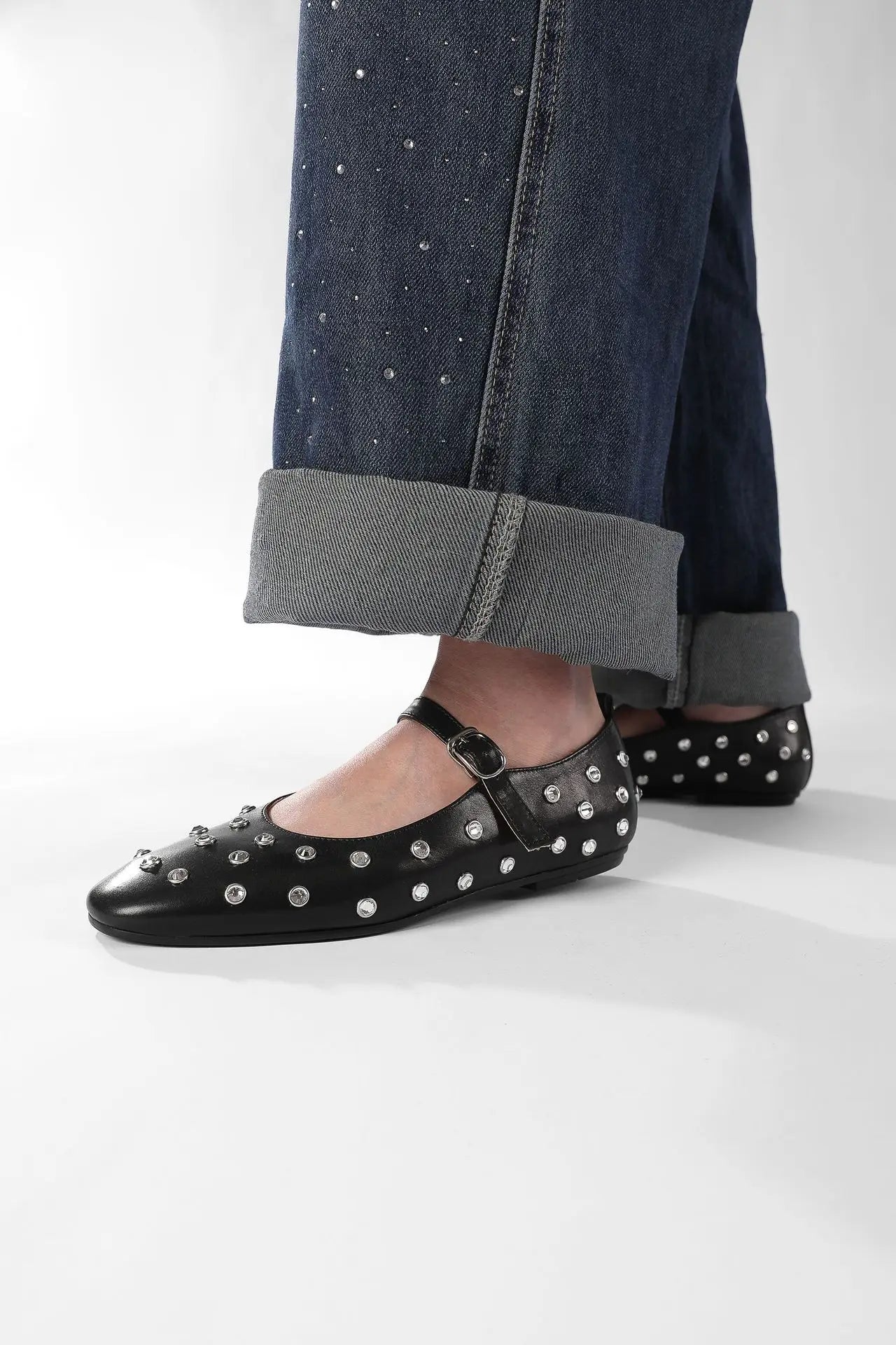 Evelyn Studded Mary Janes
