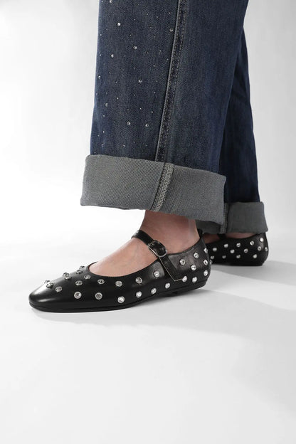 Evelyn Studded Mary Janes
