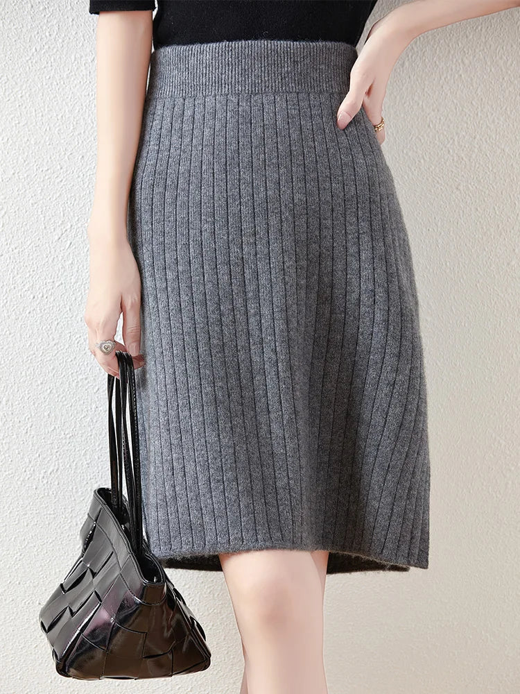 Camilla Merino Wool Midi Skirt