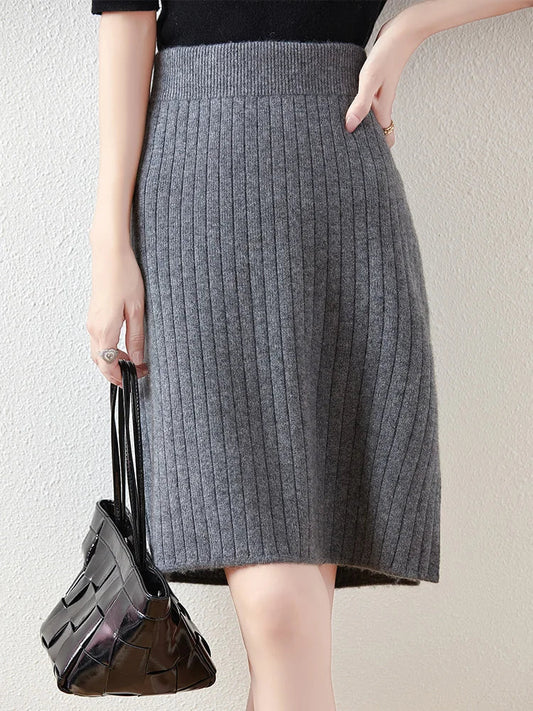 Camilla Merino Wool Midi Skirt