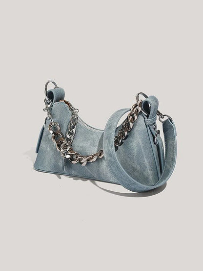Céleste Denim Chain Bag