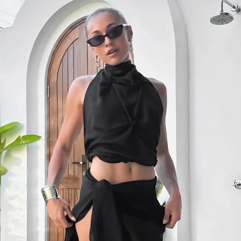 Fallon Tie-Back Halter Top