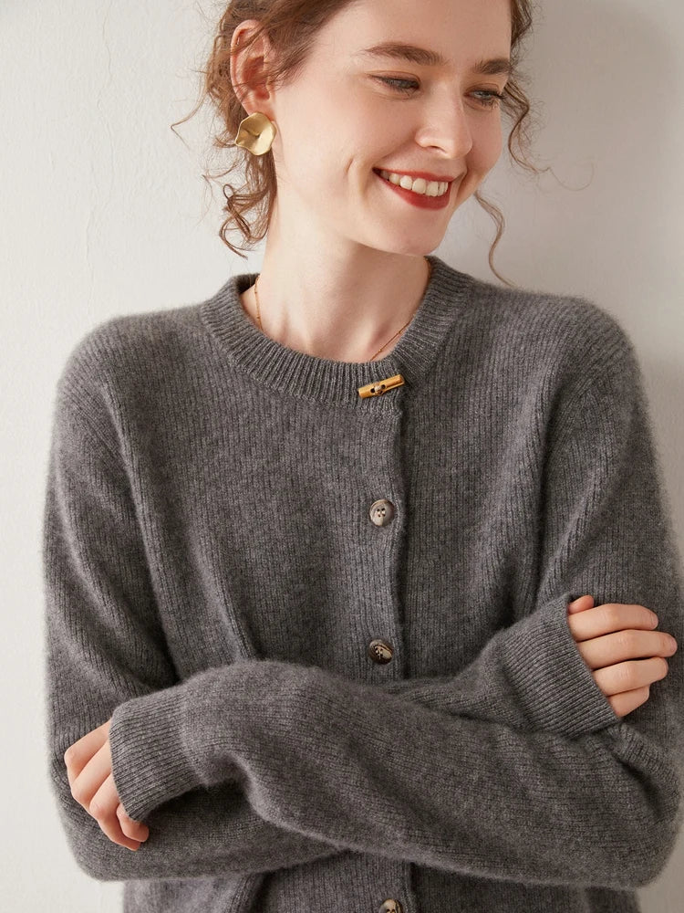 Florence Cashmere Button Cardigan