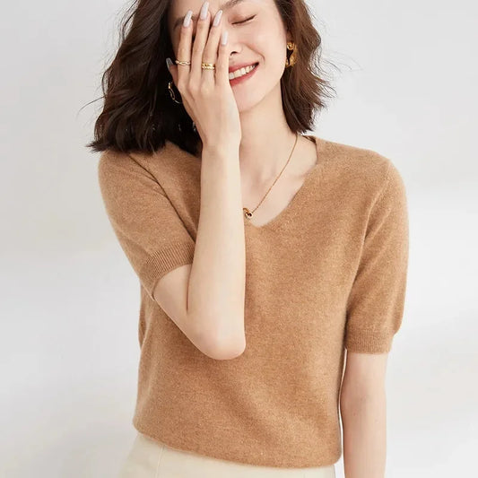 Elysian V-Neck Knit Top