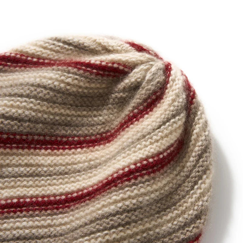 Alpine Stripe Cashmere Beanie