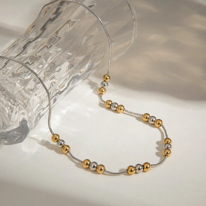 Zora Gold Silver Ball Necklace