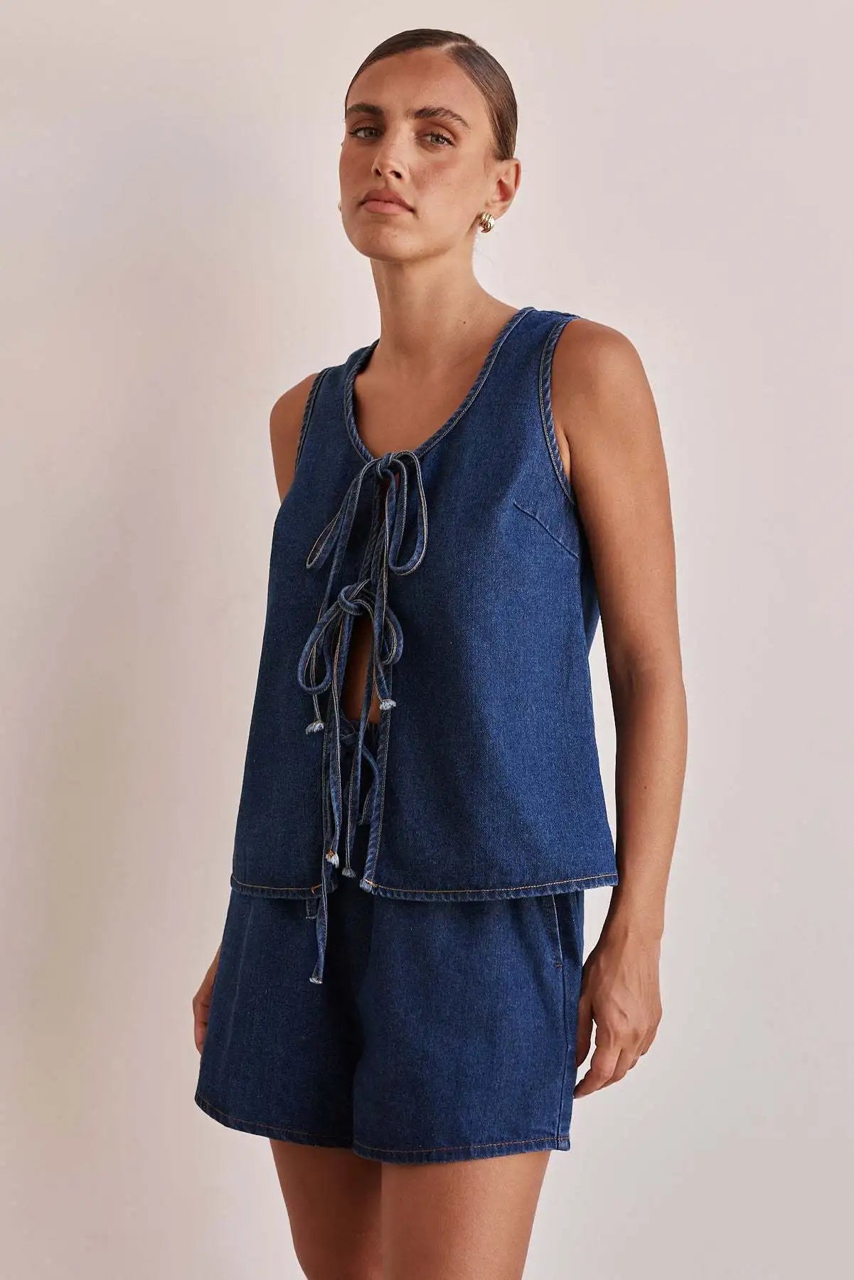 Doretta Denim Tie Set